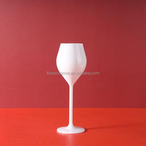 BST 6oz 175ml Copas de vino acrílicas personalizadas Copas de copa al por mayor, flauta de champán de plástico Amarillo Blanco transparente para boda - Product Image 5