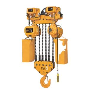 Paranco Elettrico a Catena di Alta Qualità con Carrello, Capacità da 1 a <span class=keywords><strong>5</strong></span> Tonnellate, Nuovo e Usato, Materiale in Acciaio per Industrie Edili - Product Image 1