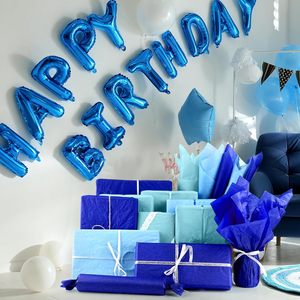 NACHLYNN 54 Sheets Blue Recyclable Tissue <strong>Paper</strong> 70gsm Bulk Gift <strong>Wrapping</strong> for DIY Crafts <strong>Easter</strong> Birthday Party Decorations - Product Image 2