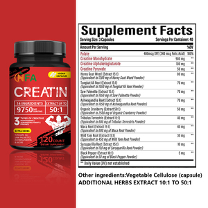 Tùy chỉnh mang nhãn hiệu 9750mg <span class=keywords><strong>Creatine</strong></span> viên nang với Saw Palmetto Ashwagandha cho cơ bắp phục hồi chế độ ăn uống bổ sung - Product Image 2