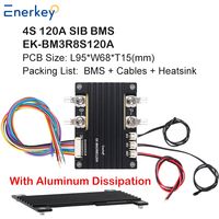 Carte de protection de batterie au lithium Enerkey 120A à décharge continue 4S BMS avec dissipateur thermique pour lampadaires solaires BMS