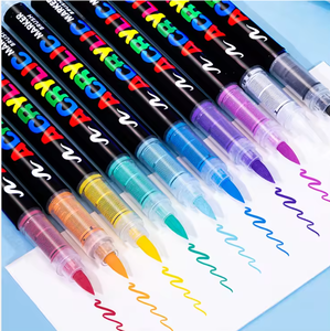 Pennarello Liquido a Punta Morbida 168 Colori, Penna da <span class=keywords><strong>Disegno</strong></span> con Inchiostro Permanente, Nuovo Pennarello Acrilico Liquido per Studenti d'Arte - Product Image 3