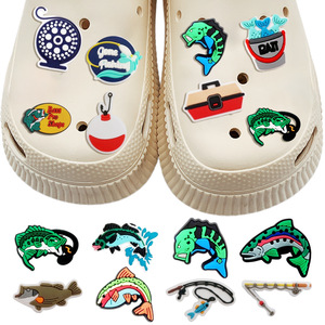OLICOM Breloques Décoratives en PVC Thème Pêche Décontractée, Design Personnalisé, Décorations de Chaussures Personnalisables, Breloques pour Chaussures - Product Image 2