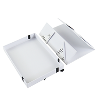 Boîte cadeau d'anniversaire personnalisée en feuille véritable de quantité minimale de commande basse Boîte pliante en carton gaufré avec couvercle et nœud de base inclus
