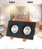 Projecteur led pc 10w, montage encastré cob led downlight 10w, spot de plafond à Double tête
