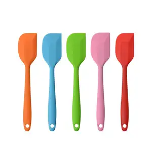 Renkli çok fonksiyonlu tencere yüksek sıcaklık ısıya dayanıklı yapışmaz yüksek kaliteli silikon kek spatula