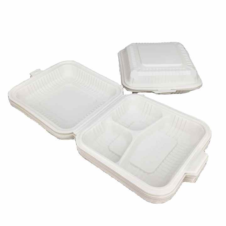 Corn Starch Food Packing Tray Biodegradable Sustainable Leak Proof ...