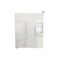 Casier intelligent moderne en acier inoxydable avec serrure électronique, pour extérieur, durable, numérique, IoT
