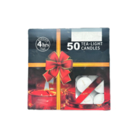 Usine de bougies 50pcs 4 heures de combustion bougie chauffe-plat sans goutte pour les vacances