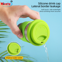 Verre à boire personnalisé, tasse à café réutilisable, manchon de tasse, couvercle en silicone pour le camping en plein air, le bureau, la maison