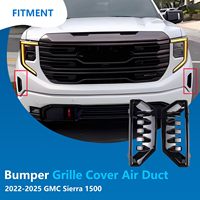 Cubierta de rejilla de parachoques con conducto de aire, lado del pasajero y del conductor, compatible con GMC Sierra 1500 2022 2023 2024 2025, OE # 84869628 GM1038287