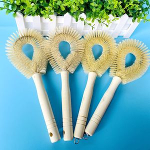 Fabricante de cepillos para ollas, venta al por mayor de cepillos de cerdas con mango de madera para limpieza de cocina, cepillo antiadherente para lavar ollas. - Product Image 2