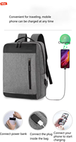 Ransel Mahasiswa Profesional Desain Anti Maling dengan Ritsleting, Akses USB, Pegangan Lembut, Bahan Oxford, Fashionable, Kapasitas 20-36 Liter