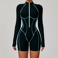 Combinaison de sport respirante pour femme grande taille en Spandex/Nylon, dos nu, taille en V, triple effet push-up, élastique, pour le yoga