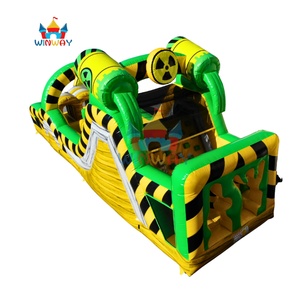 Toxic Hazard Inflatable <b>Obstacle</b> <b>Course</b> with Slide - Commercial Grade Inflatable Challenge for Kids & Teens Party Rentals - Product Image 3