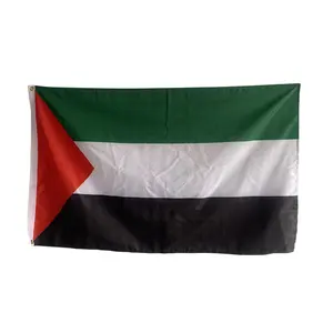 Vente en gros personnalisé 100% polyester Double impression 3X5 ft le drapeau palestinien