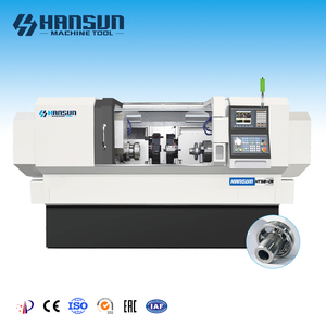 เครื่องกลึงซีเอ็นซีอัตโนมัติ 4 แกน รุ่น HANSUN HTS8-DII ขนาด 8 นิ้ว ความแข็งแรงสูง รับน้ำหนักปานกลาง ความแม่นยำสูง สำหรับงานกลึงโลหะ - Product Image 1