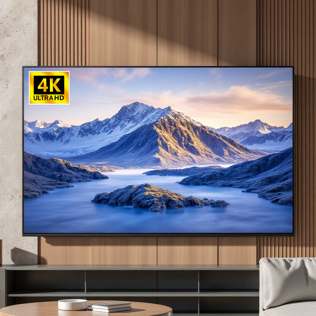 Full Screen Ultra Narrow Bezel QLED 4K UHD Gaming Smart TV Low Input Lag Mini LED Backlight High Brightness Home Theater TV