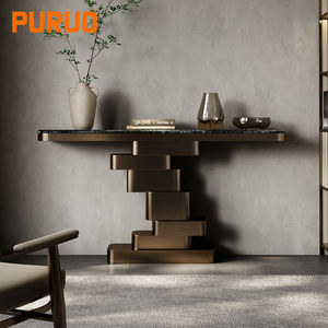 Collection de dessus en faux marbre noir moderne <span class=keywords><strong>Table</strong></span> <span class=keywords><strong>console</strong></span> élégante décorative d'entrée Meubles de salon - Product Image 6