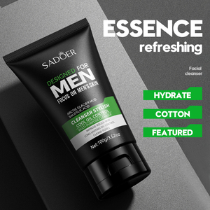SADOER-<span class=keywords><strong>limpiador</strong></span> <span class=keywords><strong>facial</strong></span> de marca privada para hombre, <span class=keywords><strong>Limpiador</strong></span> <span class=keywords><strong>diario</strong></span> para el cuidado de la piel - Product Image 3