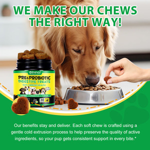 Oimmal 30 Masticables Blandos para la Salud Digestiva e Intestinal, Suplemento Natural para Mascotas, Golosinas para <span class=keywords><strong>Perros</strong></span>, Masticables Blandos Probióticos para Mascotas - Product Image 4