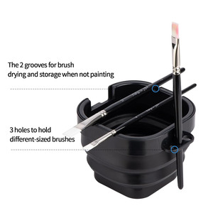 Xinyi Art tout-<span class=keywords><strong>en</strong></span>-un Art Portable seau boîte <span class=keywords><strong>de</strong></span> <span class=keywords><strong>peinture</strong></span> hermétique 16 puits boîte <span class=keywords><strong>de</strong></span> <span class=keywords><strong>Palette</strong></span> <span class=keywords><strong>de</strong></span> stockage pliant pinceau bassin pour acrylique - Product Image 4