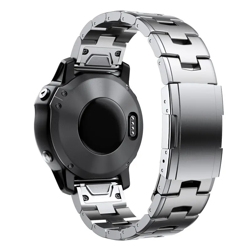 KeepWin metal plated bracelet titanium steel watch band for Apple Samsung Garmin Fenix 6 Pro