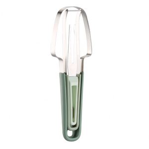 Outil de découpe 3-en-1 personnalisé en gros, en acier inoxydable, pince à fruits et coupe-pastèque - Product Image 2