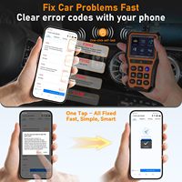 Escáner OBD2 Bluetooth, Herramienta de Diagnóstico, Comprobador de Batería, Datos en Tiempo Real, Plug and Play, Comprobación de Emisiones, Compatible con iOS y Android, para Mecánicos de Automóviles