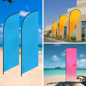 Banderas Publicitarias Personalizadas con Impresión por Transferencia Térmica, Banderas <span class=keywords><strong>de</strong></span> Playa con Asta <span class=keywords><strong>de</strong></span> Aluminio para Exteriores, Poliéster <span class=keywords><strong>de</strong></span> 110g, 2.8m-5.5m, Pancartas Deportivas - Product Image 5