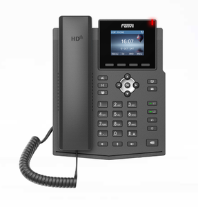 Téléphone IP SIP d'entrée de gamme Fanvil <span class=keywords><strong>X3SP</strong></span> compatible PoE, écran LCD couleur 2,4 pouces 320*240, 4 lignes SIP, 2 ports RJ45 10/100M, audio HD, conférence 3 voies - Product Image 1