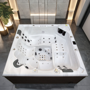Spa extérieur à motifs carrés, bain à remous, <span class=keywords><strong>piscine</strong></span>, spas - Product Image 1