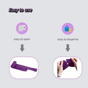 Bolsas para excrementos de perro moradas con cierre abierto, a prueba de fugas, de material PE extra grueso, para perros pequeños - Product Image 3