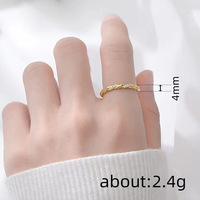 Bague simple et élégante ligne féminine bague en corde torsadée tempérament mode bijoux exquis