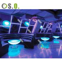 Comptoir de Bar design OEM en acrylique, surface solide, comptoir de bar pour la maison ou le club, table de bar à LED