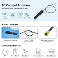 Antenne MIMO extérieure 700-2700 MHz avec boîtier étanche IP67 et fixation par vis pour équipement de passerelle 4G LoRa