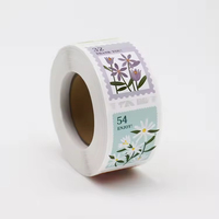 Stiker Bunga Estetis Tahan Air Kualitas Makanan Grosir, Stiker Vinyl Dekorasi Kartu Lucu