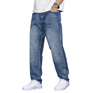 Vintage Heavy Denim Men's Jeans 100% Cotton Solid Woven Eco-Friendly Spring Summer Straight Leg Mid Waist Casual Stonewashed - Product Image 3