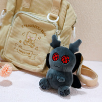 Porte-clés en peluche personnalisés, jouets en peluche chauve-souris avec boîte, fabricant OEM, breloques de sac en peluche de 10 cm, elfes noirs de dessin animé