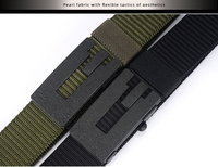 Ceinture en nylon pour hommes d'affaires de loisirs en gros d'usine avec boucle automatique en métal logo personnalisé pris en charge