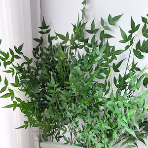 Feuilles de Nandina mates, fausses feuilles, feuilles d'érable hautement réalistes, branche ornementale de jardin, simulation de feuilles d'automne, vente en gros - Product Image 4