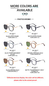 Occhiali da <span class=keywords><strong>Sole</strong></span> Partagas per Uomo, Design Personalizzato, Lenti Fotocromatiche Quadrate, Protezione Anti Luce Blu e UV400 - Product Image 6