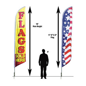 Kustom poliester luar ruangan iklan pantai bendera promosi bendera & spanduk untuk jalan acara dengan Logo khusus - Product Image 1