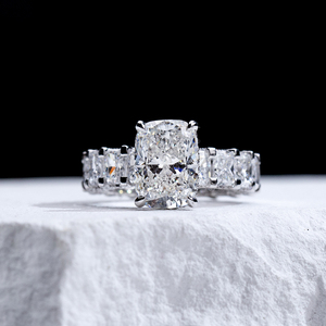 Messi Jewelry MSR-2124 18K Gold Cushion Shape Halo <b>Diamond</b> <b>Ring</b> Lab Grown <b>Diamond</b> <b>Ring</b> Engagement <b>Ring</b> - Product Image 1