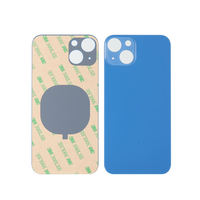 Panneau arrière en verre à grand trou pour iPhone 14 Plus, coque de batterie pour iPhone 14 Pro Max 15 16, porte arrière avec aimant en verre arrière NFC