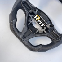 Volant en cuir perforé noir RPPF en fibre de carbone pour Civic Si Coupé 8ème génération 2005-2011, 45 mm, 3 branches