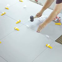 Kit d'accessoires de pose de carreaux en porcelaine de niveau professionnel, système de nivellement des carreaux, clips de sol, espaceur de nivellement des carreaux