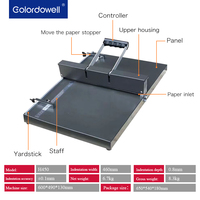 Plieuse de papier manuelle WD-H450 A3, alimentation manuelle, écologique, pliage simple, précision 0,1 mm, largeur de travail 450 mm, garantie 1 an