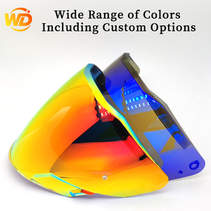 Nouvelle visière de remplacement <span class=keywords><strong>Iridium</strong></span> Rainbow PC pour casque de moto OF618 - Protection solaire UV, résistante aux rayures, imperméable, pièce de rechange - Product Image 6
