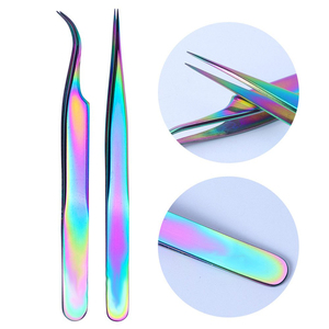 Pinces à épiler professionnelles pour extensions de cils à pointe en fibre, prix de gros, pour instruments de beauté - Product Image 2